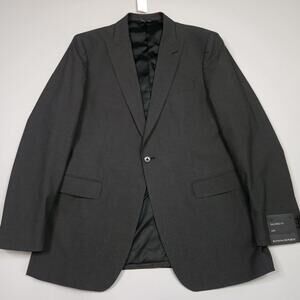 New Banana Republic Tailored Fit Cotton 1 Button Suit Jacket Grey Preppy 44R